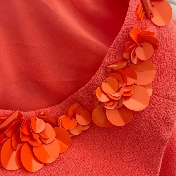 Trina Turk embellished coral ruffle mini dress - Picture 7 of 10